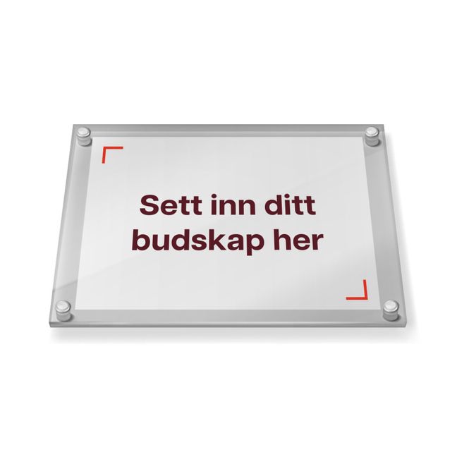 Hovedbilde Akrylskilt – dobbelplate